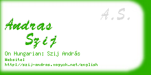 andras szij business card